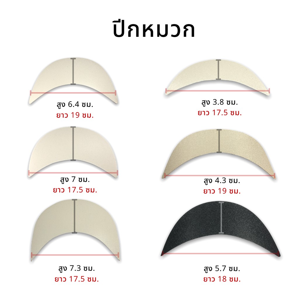 ปีกหมวก เนื้อพลาสติก ปีกหมวกเปลือย พร้อมส่ง