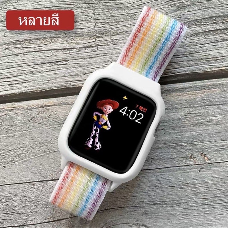 พร้อมส่งจากไทย!(เคส+สาย) สายนาฬิกาข้อมือสำหรับ Apple Watch 38mm. 40mm. Series SE 6 5 4 3 2 1 สาย apple