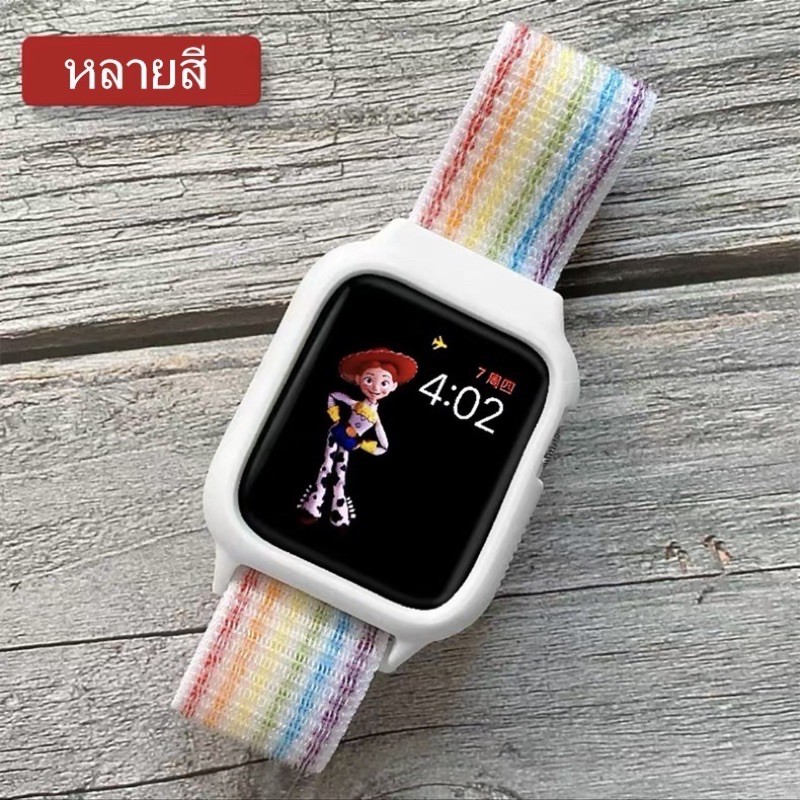 พร้อมส่งจากไทย!(เคส+สาย) สายนาฬิกาข้อมือสำหรับ Apple Watch 38mm. 40mm. Series SE 6 5 4 3 2 1 สาย app