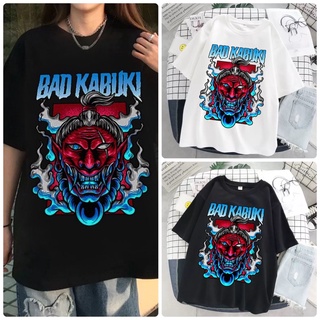 Numb Clothing : เสื้อยืดคอกลม Oversize รุ่น ลาย BAD KABUKI เนื้อผ้าเกรดพรีเมี่ยม มี 2 สี 👕 มีแบบ Oversize