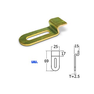 ฉากยึดโต๊ะ 17x25x69x2.5 mm. ฉากเลื่อนได้ ฉากเข้ามุม เหล็กฉาก ฉากล็อคลิ้นชัก เหล็กต่อไม้ เหล็กยึดไม้ เหล็ก ฉาก S167 FT