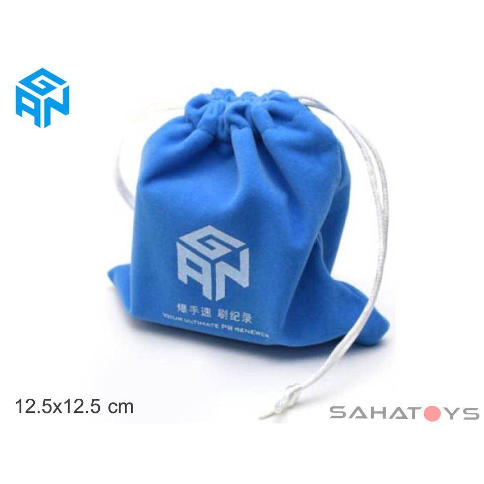 ถุงผ้าใส่รูบิค GAN cube bag สีฟ้า ของแท้ ขนาดมาตรฐาน สำหรับ รูบิค 3x3