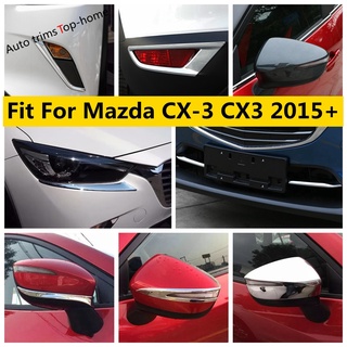 แถบไฟตัดหมอก คาร์บอนไฟเบอร์ ABS อุปกรณ์เสริม สําหรับ Mazda CX-3 CX3 2015-2021