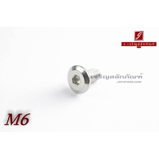 น็อตหัวแบนจม สแตนเลส M6x12