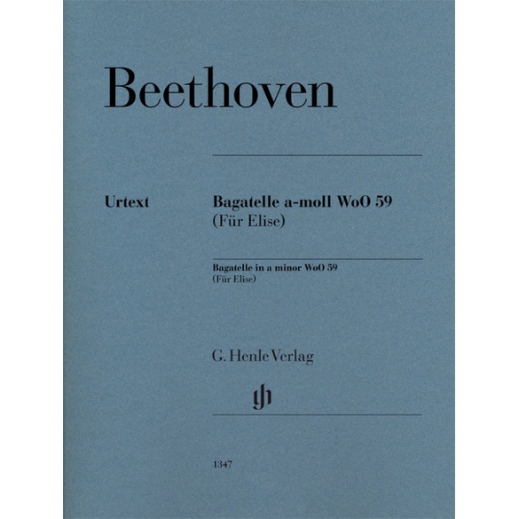 BEETHOVEN Bagatelle in a minor WoO 59 (Für Elise) (HN1347)