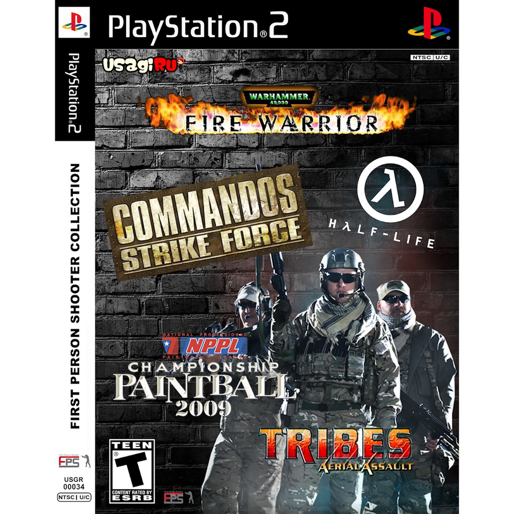 แผ่นรวมเกม FIRST PERSON SHOOTER COLLECTION PS2 แผ่นเกมps2 เกมเพล2 แผ่นplay2 half life รวมเกมps2