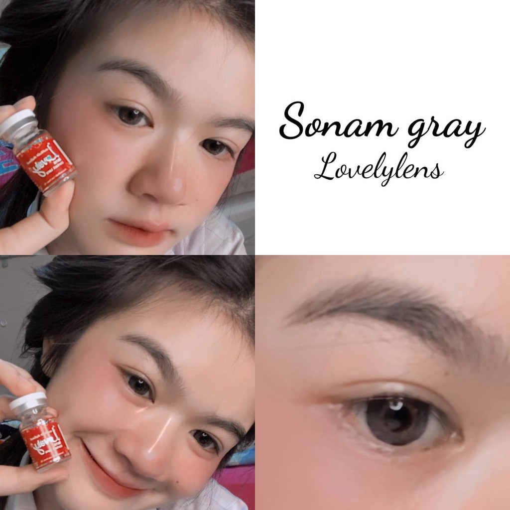 🔥 คอนแทคเลนส์ ✨ขนาดบิ๊กอาย✨Gray✨ Sonam (Lovelylens)
