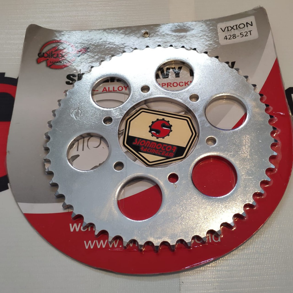 เกียร์หลัง 428-52T Yamaha Vixion NVL / Byson / R15 / ราศีพิจิก / Xabre / SZ 150 Wilwood