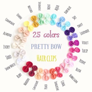 Mini hair clips กิ๊บติดผม รุ่นpretty bow (1 set = 10 ชิ้น )
