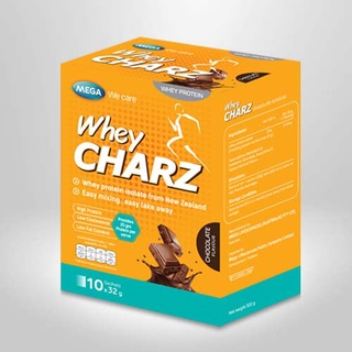 Mega We Care Whey Charz เวย์ ชาร์ซ (รสช็อกโกแลต) 10 ซอง 1 กล่อง {2193}