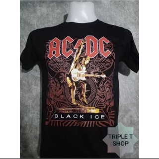 เสื้อยืดคอกลม สกรีนลาย ACDC