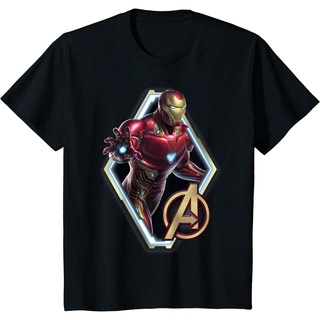 [100% Cotton] เสื้อยืด ผ้าฝ้าย พิมพ์ลายกราฟฟิค Avengers Endgame Iron Man สําหรับผู้ชาย