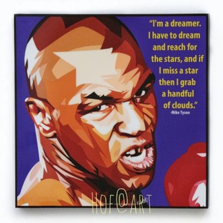 Mike Tyson ไมค์ ไทสัน นักมวย Boxing รูปภาพ​ติด​ผนัง​ pop art​ กรอบรูป​​ นักกีฬา ของขวัญ​​ แต่งบ้าน ของสะสม รูปภาพ