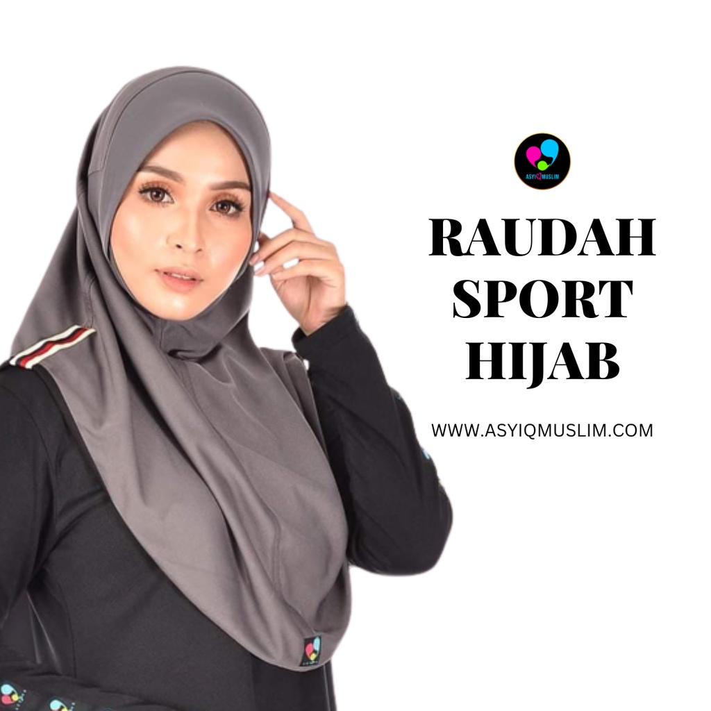 AsyiQmuslim Muslimah Sports HIJAB Headscarf (RAUDAH SPORT HIJAB)