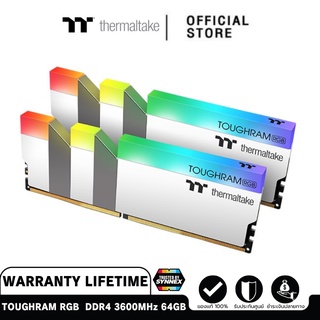 Thermaltake TOUGHRAM RGB Memory DDR4 3600MHz 64GB (32GB x 2)-White[R022R432GX2-3600C18A]