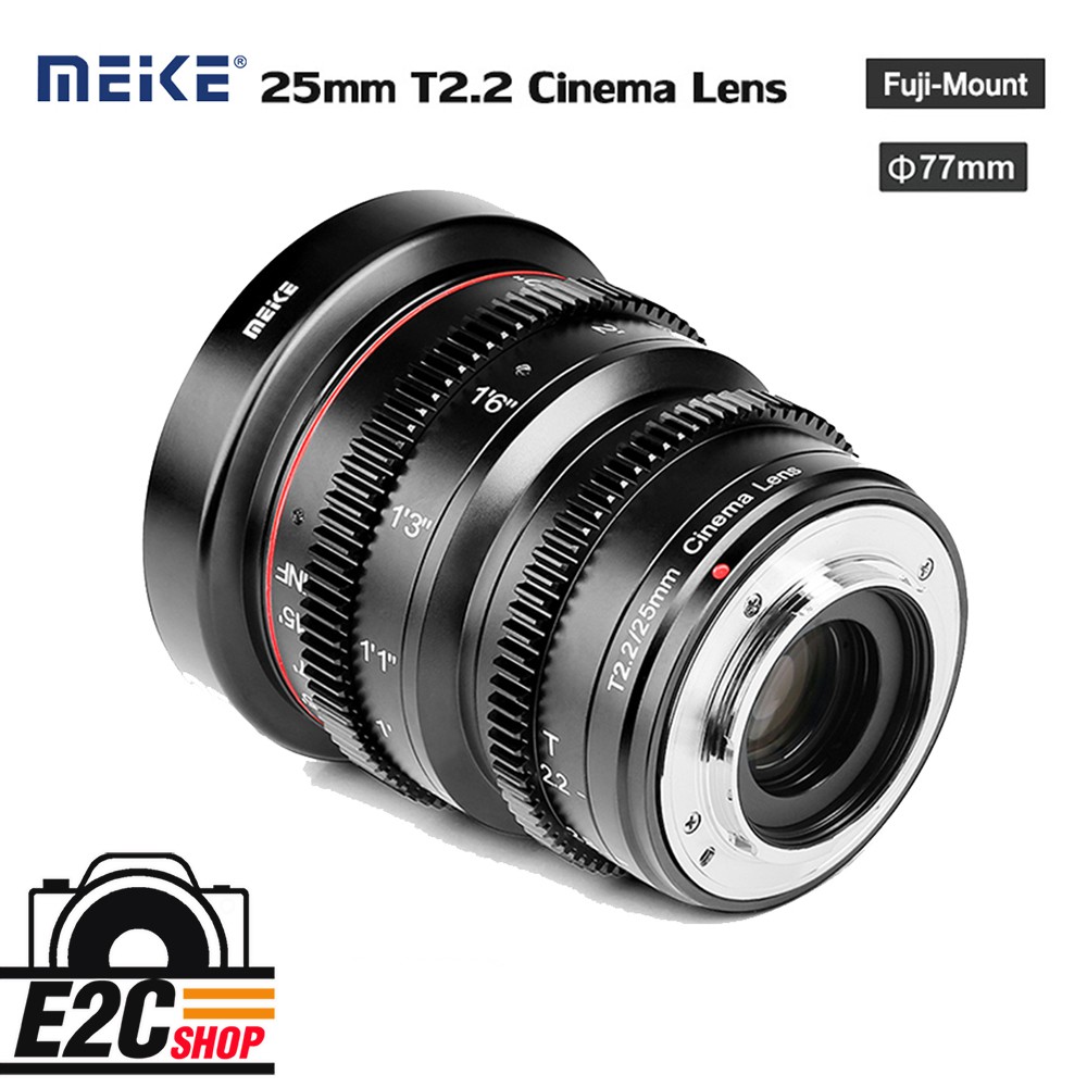 Lens Meike 25mm T2 2 For Fuji X Mount Manual Focus Cinema Lens E2c