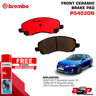 Front Brake Pads For 2007 - 2017 Mitsubishi Lancer EX - Brembo Ceramic P54030N