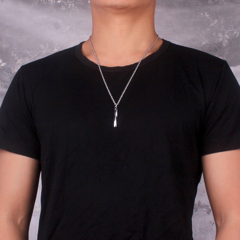 Ins สร้อยคอคอลัมน์ยาวเกลียวเกลียวแฟชั่น hip hop Street จี้คู่เสื้อกันหนาวโซ่สร้อยคอสําหรับผู้หญิงผู้