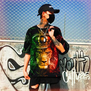 YOUTH CULTURE T SHIRT 'RASTA KING' FULL SUBLIMATION SHIRT RN TEE unisex men women shirt tee tops