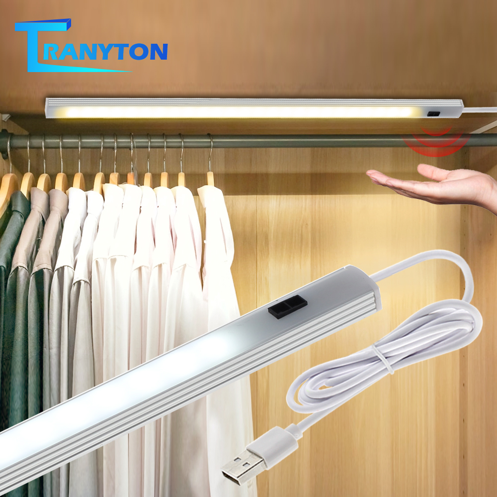 พร้อมส่ง หลอดไฟ Led USB ไฟเซนเซอร์ 30 / 50 ซม LED หลอดประหยัดไฟ สําหรับติดตู้เสื้อผ้า ห้องครัว