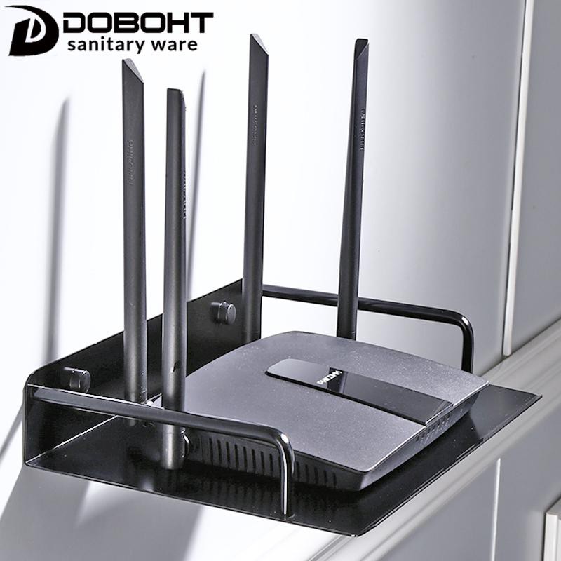 ชั้นวาง  Router wifi ติดผนังแบบไม่เจาะผนัง ชั้นวางเร้าเตอร์  ชั้นวางเราเตอร์