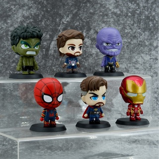 โมเดลฟิกเกอร์ Super Hero Slingular Dr. DC ตุ๊กตากัปตันอเมริกา The Hulk Destroy The Bully Spiderman Ironman