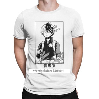 2022 Todoroki Shoto My Hero Academia เสื้อยืดลําลองสําหรับผู้ชายผ้าฝ้ายแขนสั้นพิมพ์ลายการ์ตูน Boku No Hero Academia disc