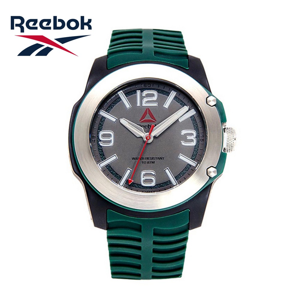 Reebok Watch รุ่น RD-3CT-G2-PBIG-A1 นาฬิกาข้อมือสายซิลิโคนเขียวเข้ม