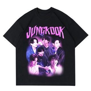 เสื้อยืดสีขาวเสื้อยืด พิมพ์ลาย Bts VINTAGE OVERSIZE JUNGKOOK | เสื้อยืด พิมพ์ลาย Bts RAP TEE JUNGKOOK ขนาดใหญ่S-4XL