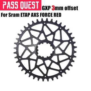 Pass QUEST GXP จานหน้าจักรยาน กว้าง แคบ 0 มม. 3 มม. ออฟเซต 38-48T สําหรับรถจักรยาน Sram ETAP AXS FORCE RED