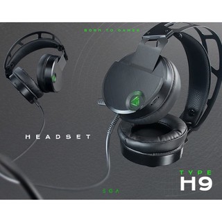 EGA Type H9 gaming headset  เป็นหูฟังระบบเสียง 7.1 virtual surround เบสหนัก