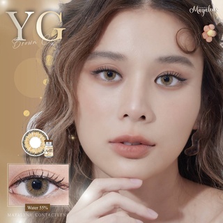 คอนแทคเลนส์ค่าอมน้ำ 55% เลนส์นิ่น ใส่สบาย Mayalens YG Gray-Brown มีของพร้อมส่ง
