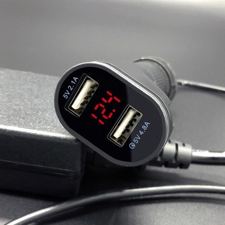 【พร้อมส่ง】Olesson 1648 หัวชาร์จ 2 USB Car Fast Charger 5V 2.1A - 5V 4.8A ของแท้100%