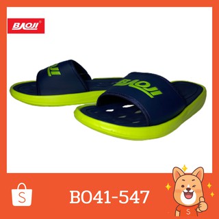 รองเท้าแตะแบบสวม BAOJI รุ่น B041-547-สีสีน้ำเงินเขียว (NAVY/GREEN) รองเท้าแตะแบบสวม ลุยน้ำได้ พื้นเบานุ่มสบาย