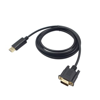 พอร์ตแสดงผลชาย 1.8 มม. DP to VGA Male Adapter Cable Cable สายเคเบิลวิดีโอ 1080p