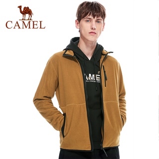 Camel เสื้อแจ็กเก็ต ผ้าฟลีซ กันลม สําหรับผู้ชาย