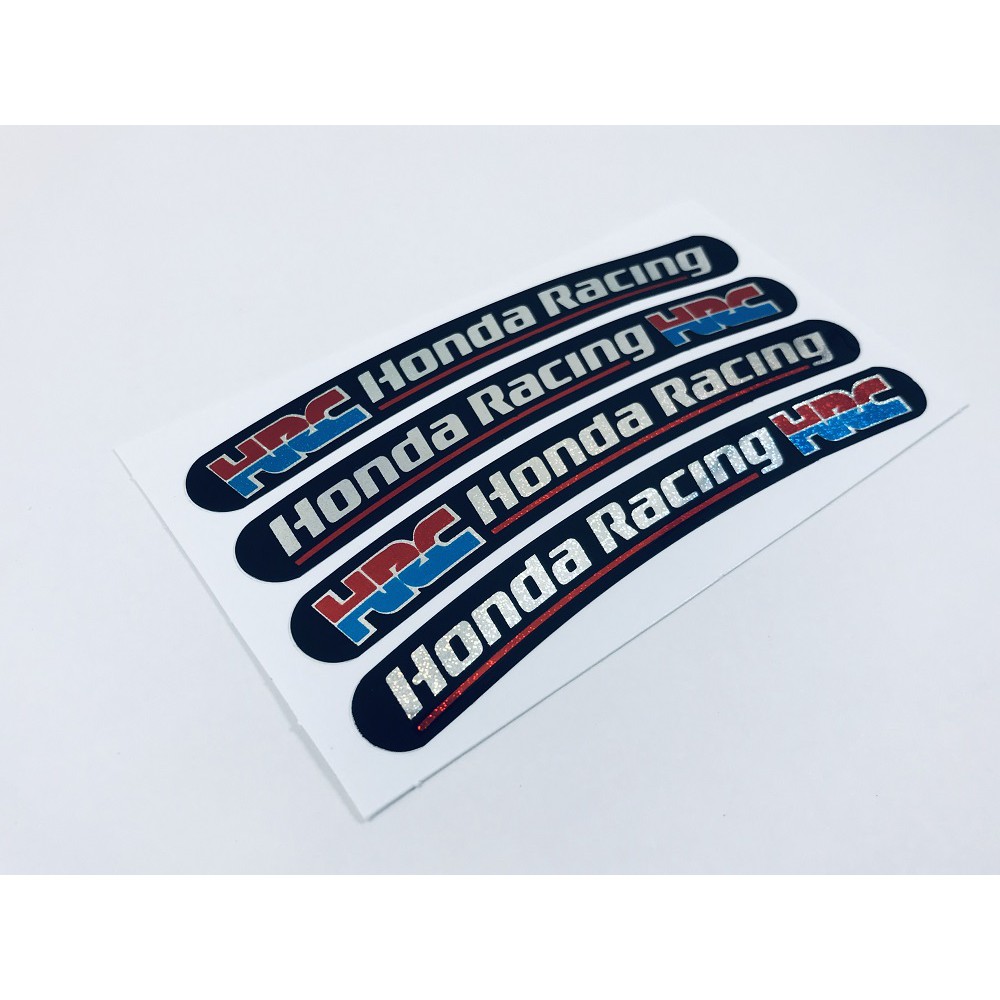 8ชิ้น สติ๊กเกอร์ติดขอบล้อมอเตอร์ไซค์ HRC Honda Racing งานฟอยล์ พรีเมี่ยม สะท้อนแสง สติกเกอร์ แต่งวงล้อ ติดล้อแม็ก แต่งรถ - รูปที่ 3
