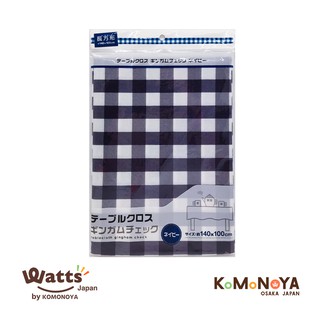 Komonoya ผ้าปูโต๊ะลายตาราง สีcheck Navy ขนาด 40x100 ซม.