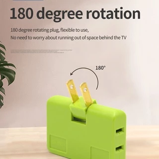 180° ตัวแปลงซ็อกเก็ตหมุนได้ American Standard, เครื่องขยายรางปลั๊กไฟ 2500W/10A สําหรับช่องแคบ - ABS สีขาว/ชมพู/น้ําเงิน (1PC)