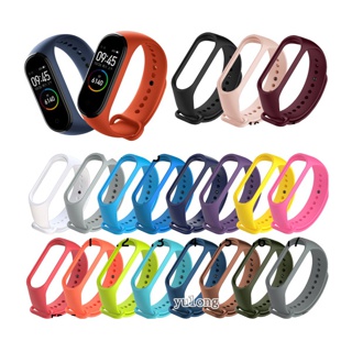 สายนาฬิกา Miband 4 3 ซิลิโคน สีสันสดใส TPU สำหรับ Xiaomi Mi Band 3 4