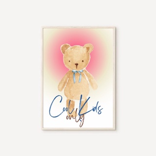 พร้อมส่ง🧸 โปสเตอร์ลายหมี Teddy ขนาด A4-50x70cm (ราคาเฉพาะรูปไม่รวมกรอบ)