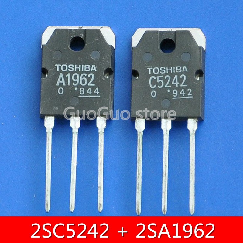 2SC5242 10PCS 2SA1962 5 คู่ TO3P (5PCS A1962 + 5PCS C5242) TO-3P ทรานซิสเตอร์แท้ pxa ( + C5242)