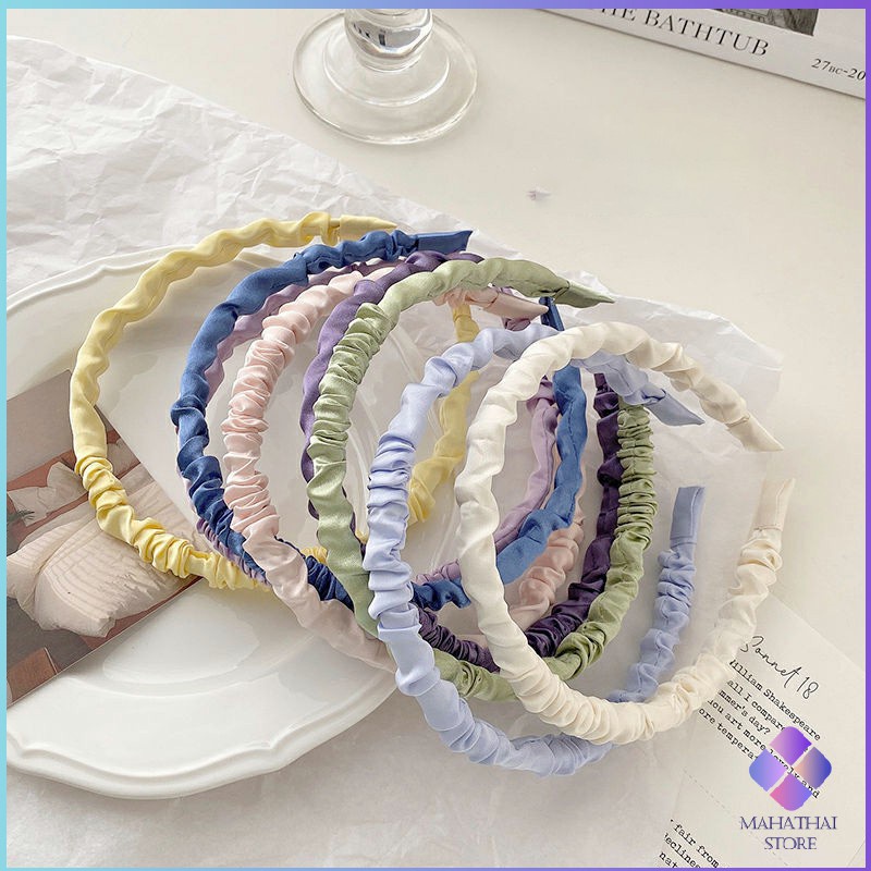 MahaThai ที่คาดผม ผ้าซาติน แฟชั่นสําหรับผู้หญิง สไตล์เกาหลี Hair ornament