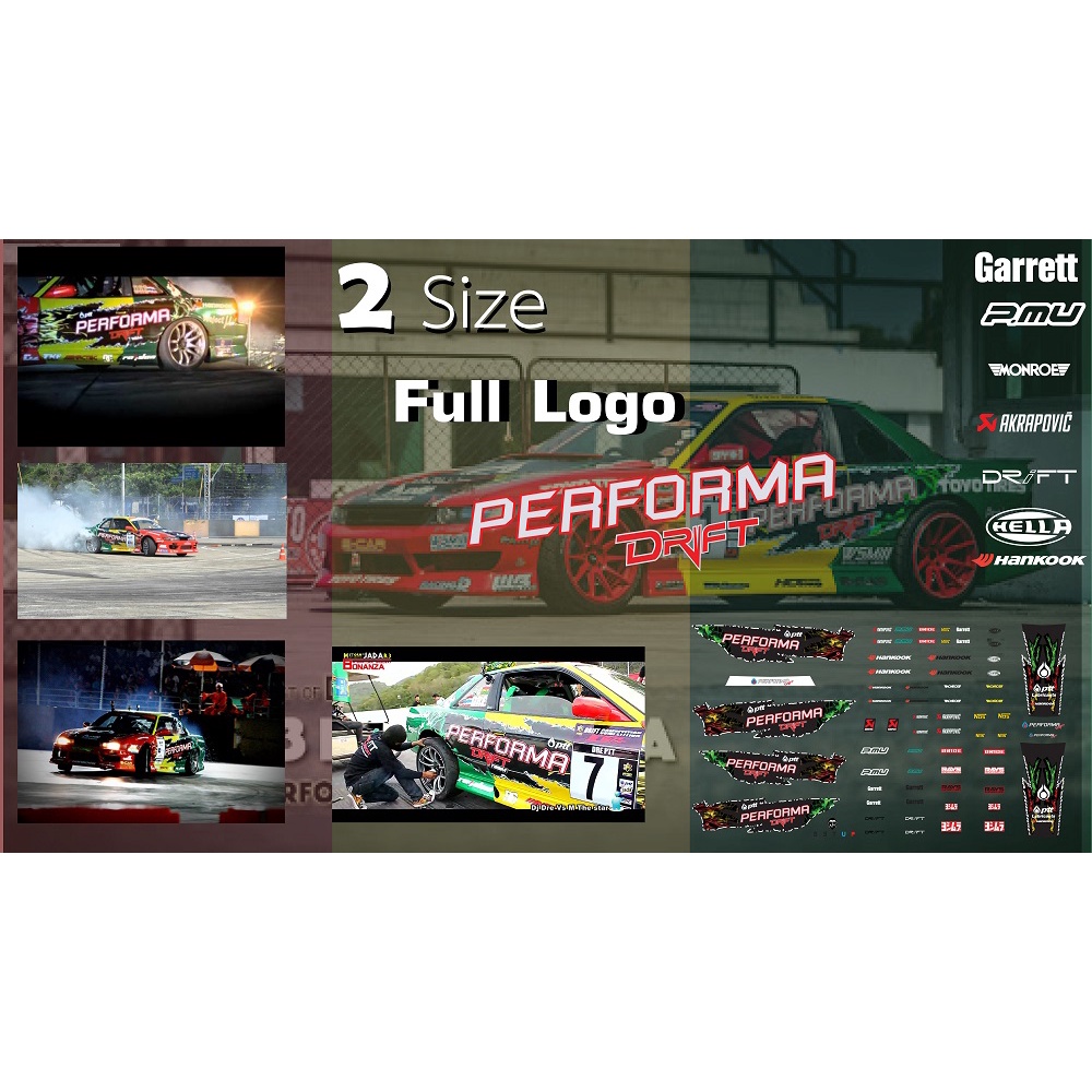 ดีคอล Performa Drift หมึกรองขาว ติดชิ้นงานได้ทุกสี ติดรถHot Wheels /Majorette 1:64 Decal water slide