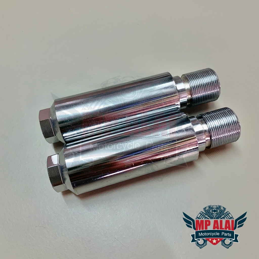 แกนต่อโช๊คหน้า AKIRA / Sprinter110 ยาว 4 นิ้ว (ชุบโครเมี่ยม) 27mm
