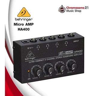 แอมป์ขยายหูฟัง BEHRINGER HA400 (Headphone Amplifier ขนาดจิ๋ว สามารถต่อพ่วงหูฟังเพิ่มได้ถึง 4 ตัว)