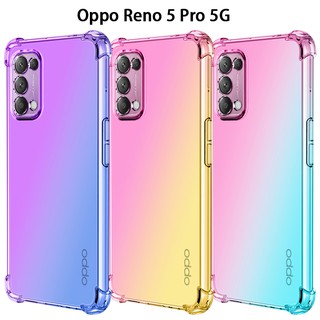 เคสโทรศัพท์มือถือยางซิลิโคนเจลลี่ใสป้องกันรอยสําหรับ Oppo Reno 5 Pro 5G / 4G Reno 3 Pro