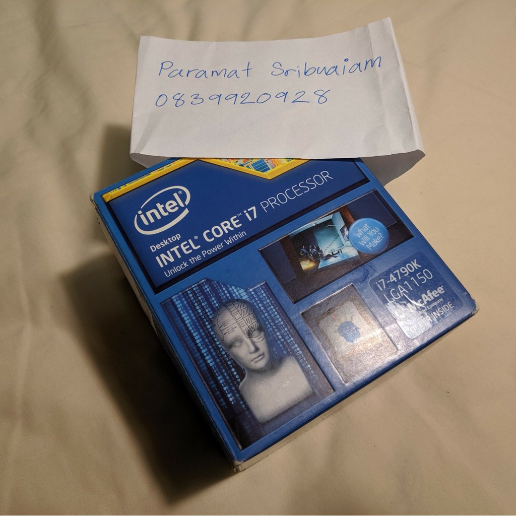CPU Intel Core i7 4790K 4.00 GHz LGA1150 ( พร้อมกล่อง Intel + ฮีตซิงค์ )