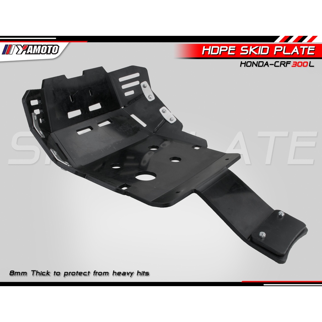 การ์ดแคร้ง YAMOTO สำหรับ HONDA CRF 300L (งาน HDPE) ***ความหนา 8 mm.***