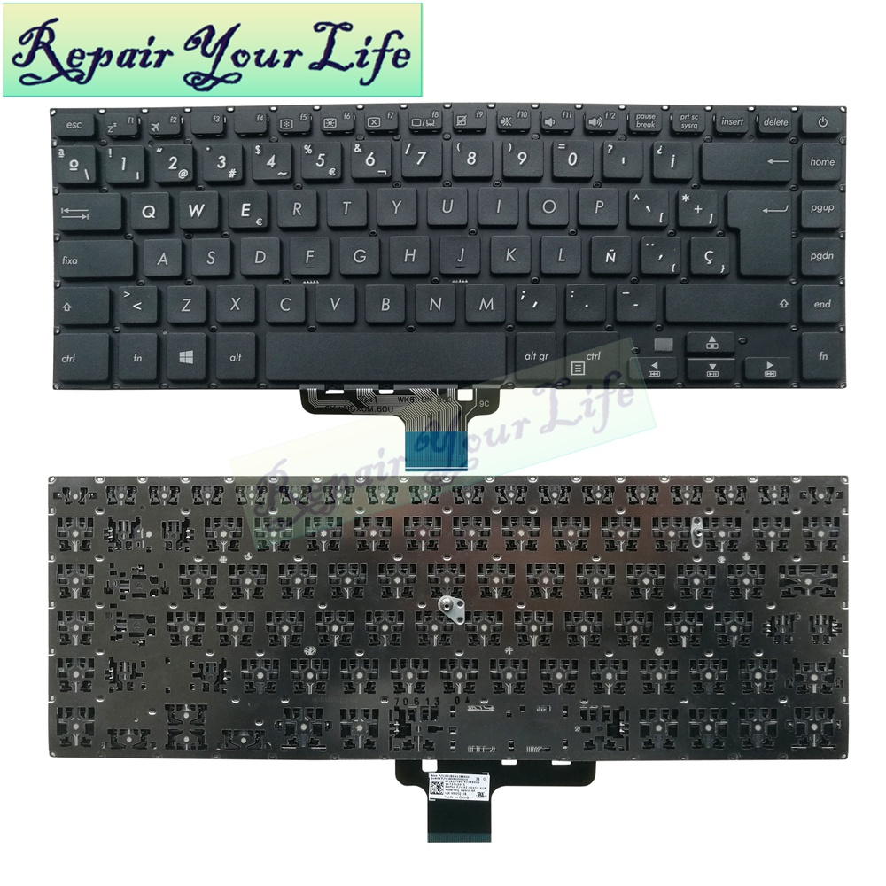 Replacement keyboards for ASUS VIVOBOOK X510 X510UA UQ X510U X510UF SP spain black Screw set 0KNB0 412HLA00 AEXKGL00030